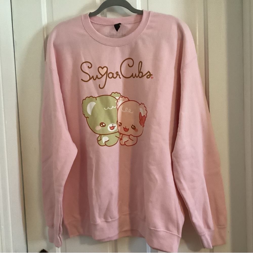 NWOT SugarCubs Always Cute Together Pink Sweatshirt L